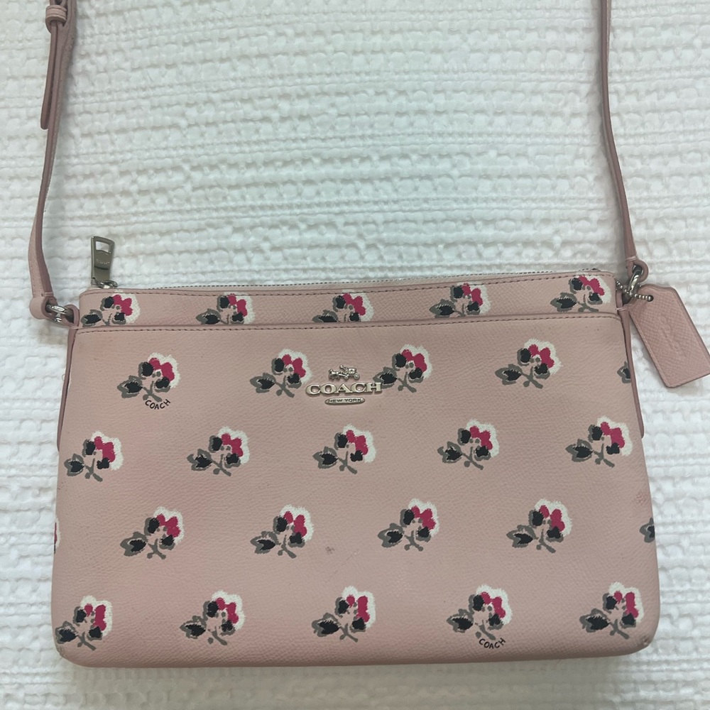 Coach Pink Floral Crossbody Bag